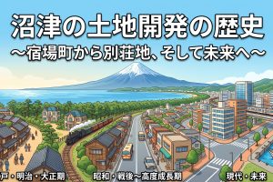 沼津の街はどう作られた？宿場町・別荘地から鉄道高架まで、土地開発の歴史をたどる
